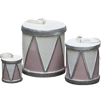 Trummor 3 set chic antique antik stil shabby chic lantlig stil gårdsromantik