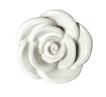 Rosknopp vit porslinsknopp ros shabby chic lantlig stil