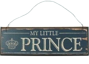 My little Prince skylt i trä shabby chic, lantlig stil