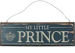 My little Prince skylt i trä shabby chic, lantlig stil