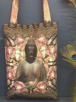 Shopping bag väska Buddha Van Ash shabby chic lantlig stil 