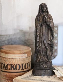 Madonna antik-patinerad metall JD Living shabby chic lantlig stil