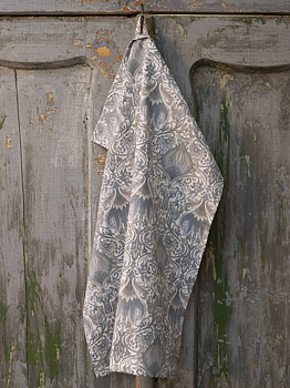 Handduk kökshandduk ljusgrå blå Morris shabby chic lantlig stil