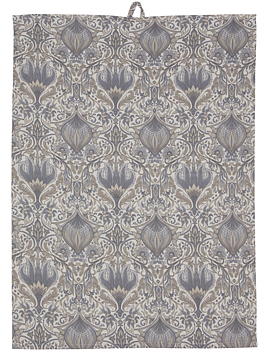 Handduk kökshandduk ljusgrå blå Morris shabby chic lantlig stil