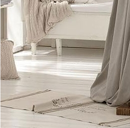 Matta Notre Dame vit beige 2 storlekar shabby chic, lantlig stil