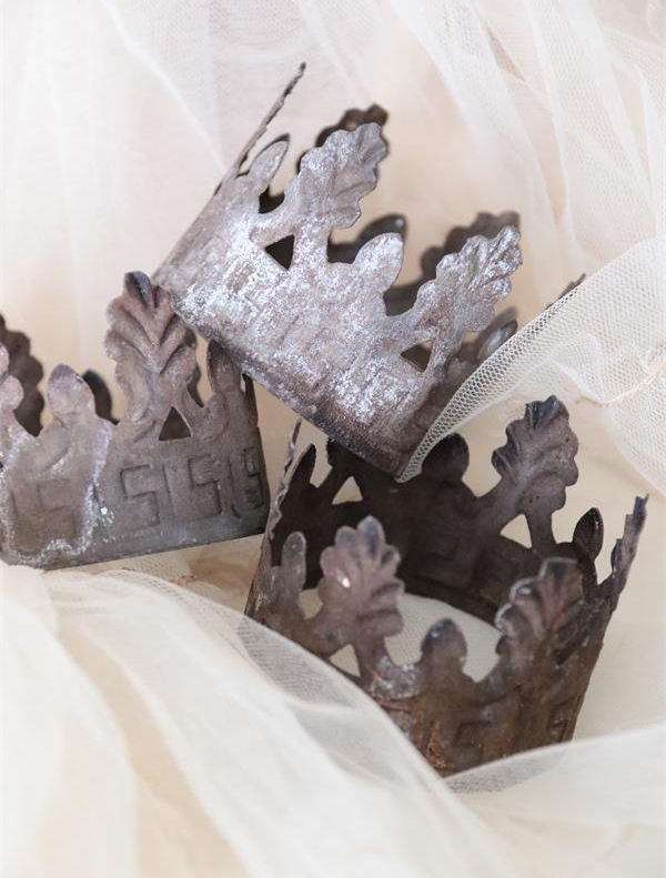 Liten Krona madonna madonnakrona antikfärgad rostig shabby chic lantlig stil - 2