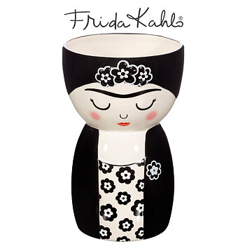Frida Kahlo vas kruka stor handmålad retro bohemisk lantlig stil Gårdsromantik