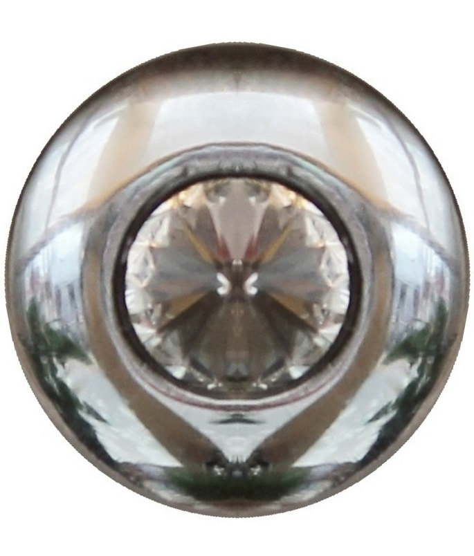 Knopp diamant silver färgad krom shabby chic lantlig stil