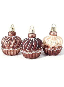 3set Cupcakes dekoration bordsplacering shabby chic lantlig stil