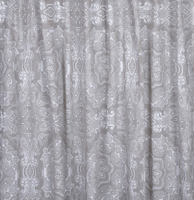 Gardinlängder blocktryck 2 st Linnen klassisk shabby chic lantlig stil - 2