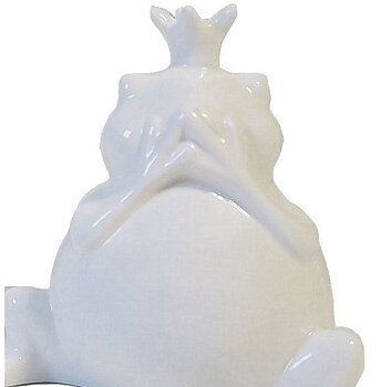Grodor grodprinsar 3 set inte se höra tala vit porslin shabby chic lantlig stil