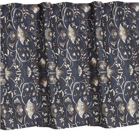 Gardinkappa Kappa Lodden Art Deco blå shabby chic lantlig stil Gårdsromantik