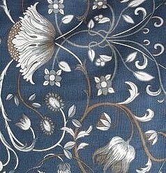 Gardinkappa Kappa Lodden Art Deco blå shabby chic lantlig stil Gårdsromantik