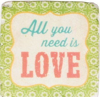 Bordsskonare underlägg glasunderlägg orient pastell  Happy Enjoy Love Dreams 4 set shabby chic lantlig stil