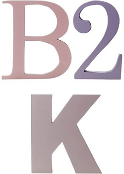 Bokstav siffra i trä 3 sorter pastell shabby chic lantlig stil