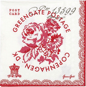Greengate servetter Fay röd