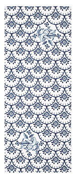 Löpare Dellen blocktryck Gammalsvensk shabby chic lantlig stil Gårdsromantik