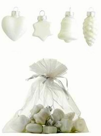 10 st Julkula cream i påse liten shabby chic lantlig stil