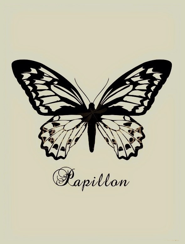 Notebook Fjäril Papillon Vanilla Fly lantlig stil