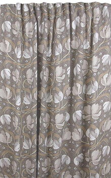 Gardinlängder Pimpernel grå Art deco shabby chic lantlig stil Gårdsromantik