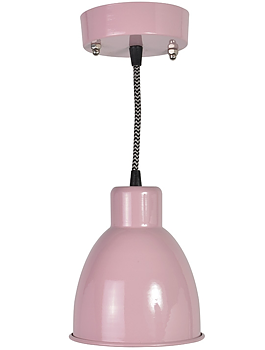 IB Laursen Pendel Lampa rosa emalj retro shabby chic lantlig stil