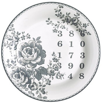 Assiett tallrik Audrey Grå Greengate shabby chic lantlig stil