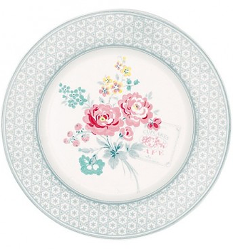 Greengate Assiett Lulu Grey shabby chic lantlig stil