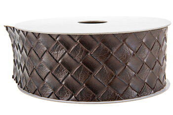 Läderband flätat konstläder mörkbrun shabby chic lantlig stil Gårdsromantik