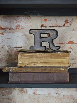 R liten plåtbokstav bokstav Jeanne d´Arc Living rostbrun färg industristil