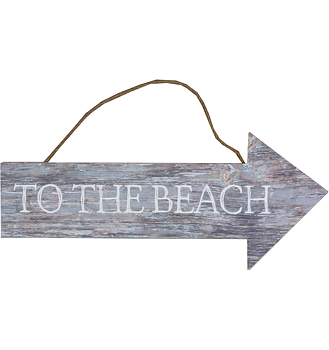 Skylt To the Beach trä shabby chic lantlig stil