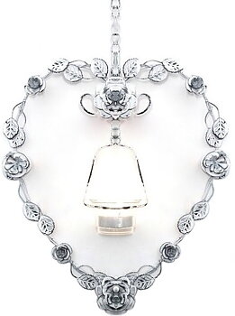 Hjärtformad lykta hjärta vit rosor romantisk shabby chic lantlig stil fransk lantstil