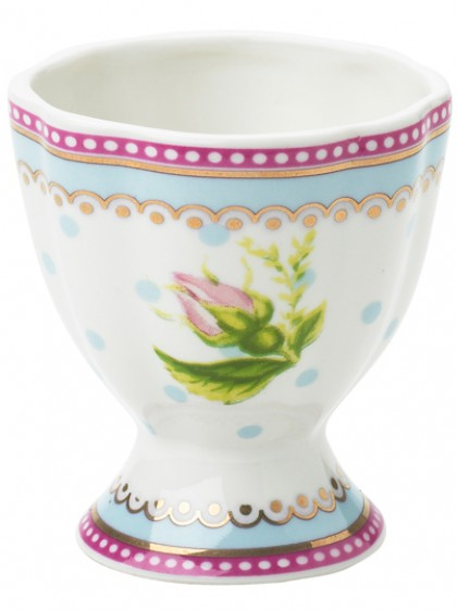 Äggkopp ros romantisk shabby chic lantlig stil