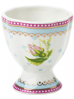 Äggkopp ros romantisk shabby chic lantlig stil