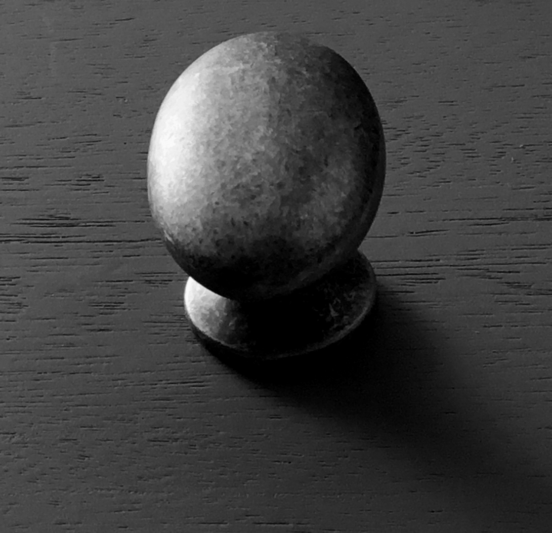 Oval knopp stor retro antik stil antiksilver färgad lantlig stil Gårdsromantik - 2