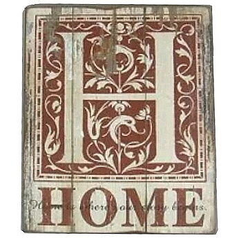 HOME is where our story begins träskylt shabby chic, lantlig stil