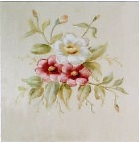 Handmålad tavla rosor nr 3 shabby chic lantlig stil