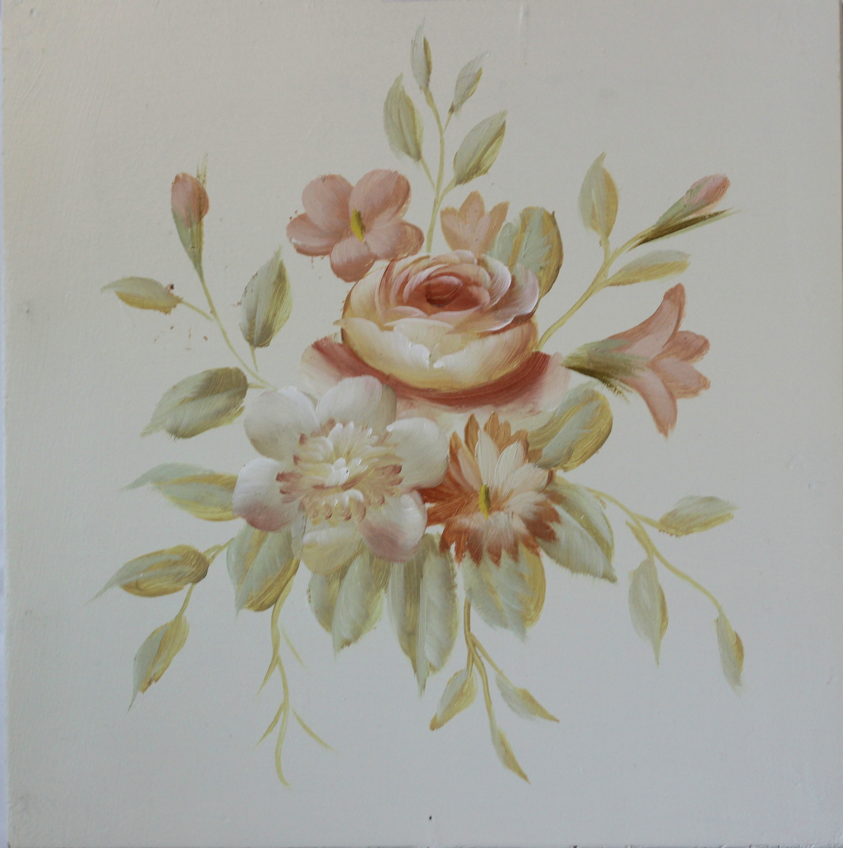 Handmålad tavla rosor nr 4 shabby chic lantlig stil - 2