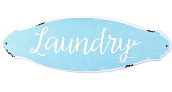 Plåtskylt Laundry shabby chic lantlig stil
