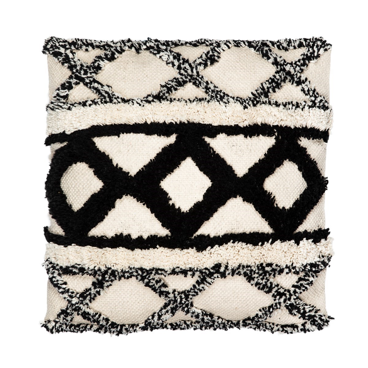 Kuddfodral bomull Scandi Boho mönstervävd Gårdsromantik lantlig stil - 2