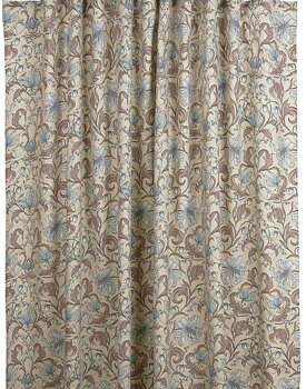2 st Gardinlängder Pimpernell linne-beige Art deco shabby chic lantlig stil Gårdsromantik