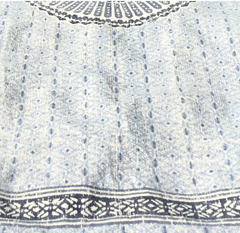 Lång matta Vintage China Blue blå ljusblå matta bomull bomullsmatta lantlig stil