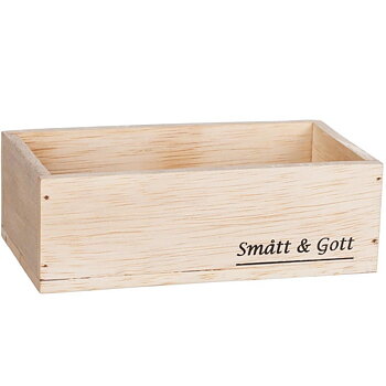 Box Rustic in wood with text small and good country style