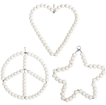 House Doctor 3 sorter Ornament Heart Star Peace hjärta stjärna fred