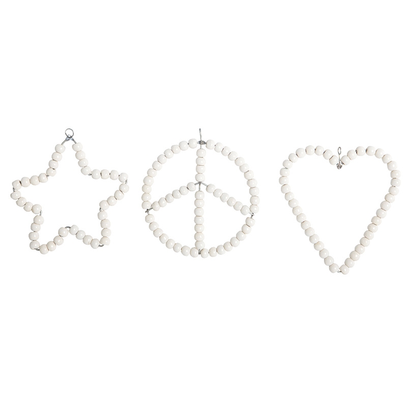 House Doctor 3 sorter Ornament Heart Star Peace hjärta stjärna fred - 2