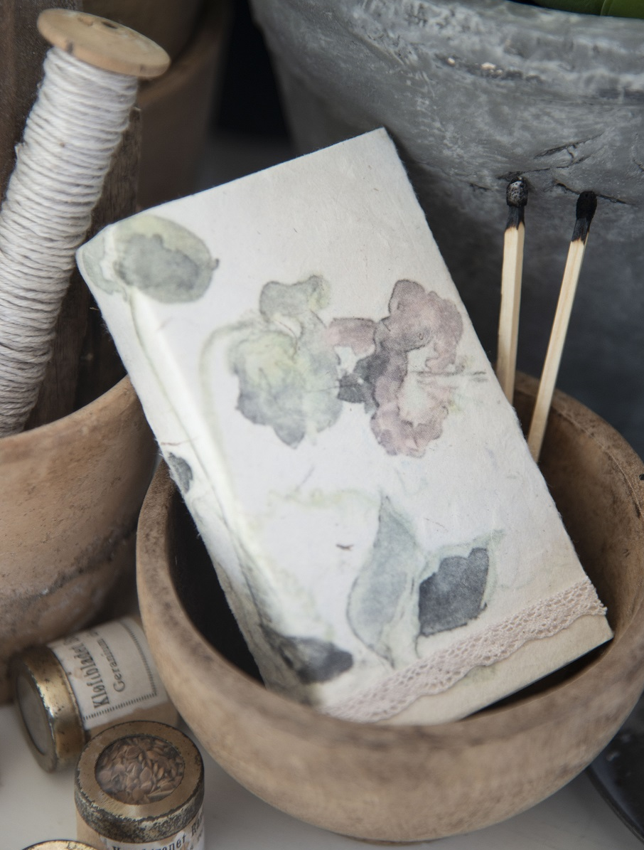 Tändsticksask handgjord långa stickor Jeanne d´Arc Living shabby chic lantlig stil