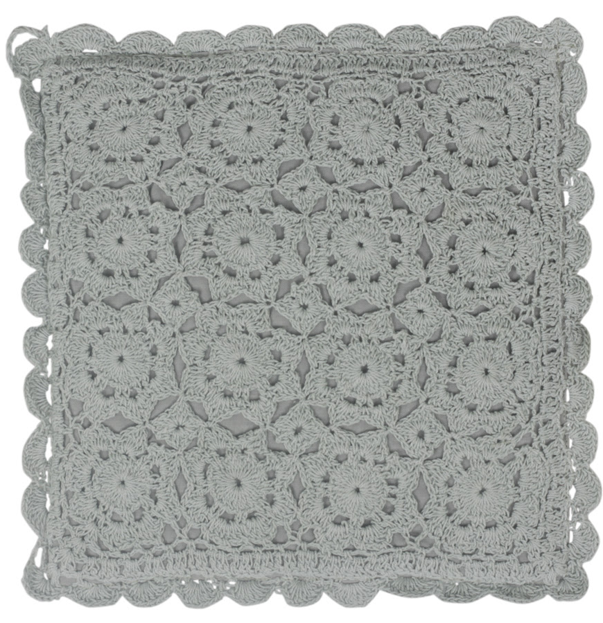 Grytlapp handvirkad grå chic antique shabby chic lantlig stil