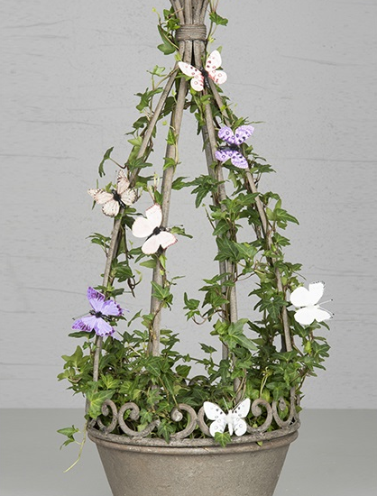 Fjäril på clip dekoration olika färger shabby chic lantlig stil