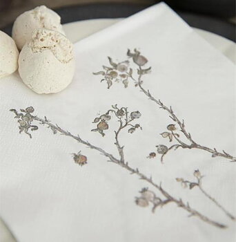 Servetter Nyponbuske Jeanne D´Arc Living shabby chic lantlig stil
