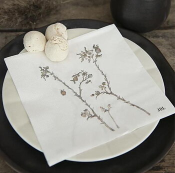 Servetter Nyponbuske Jeanne D´Arc Living shabby chic lantlig stil