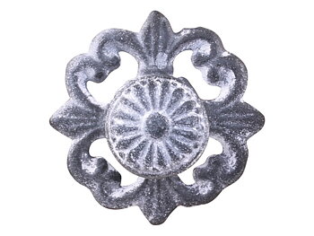 Knopp med ornament grå järn antik stil lantlig Gårdsromantik